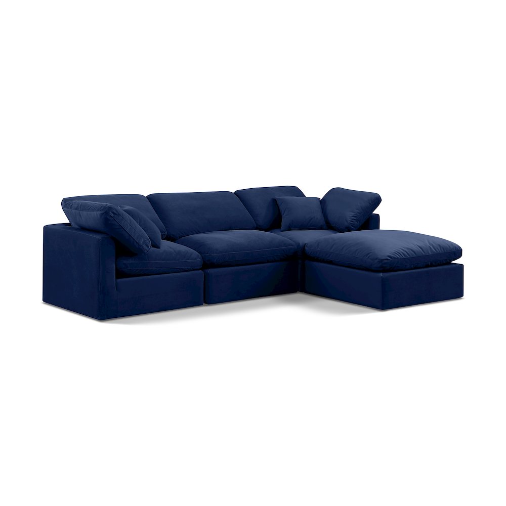 Indulge Navy Velvet Modular Sectional