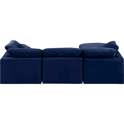 Indulge Navy Velvet Modular Sectional