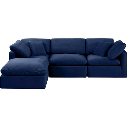 Indulge Navy Velvet Modular Sectional