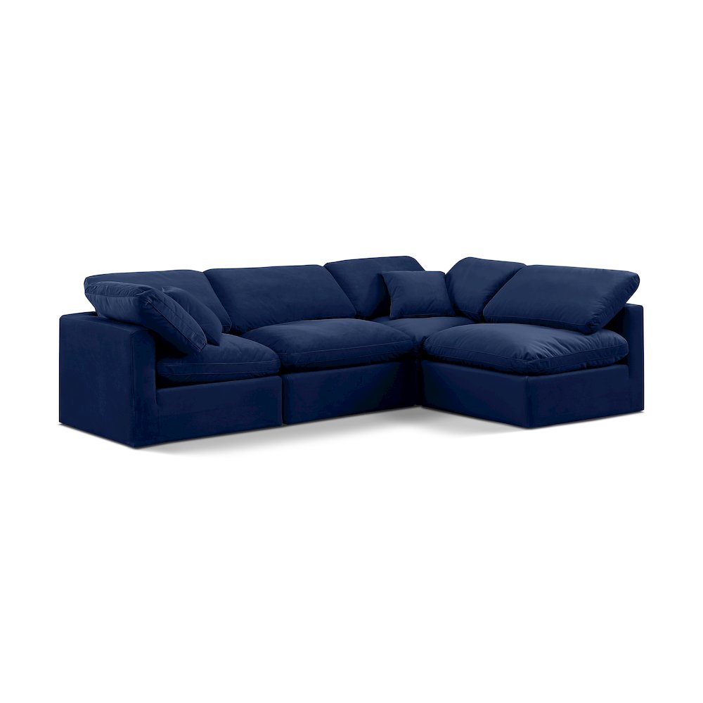 Indulge Navy Velvet Modular Sectional