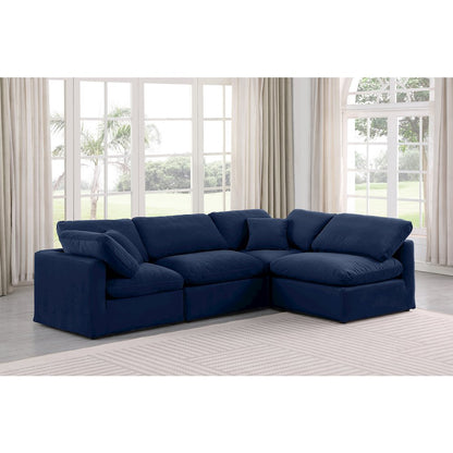 Indulge Navy Velvet Modular Sectional