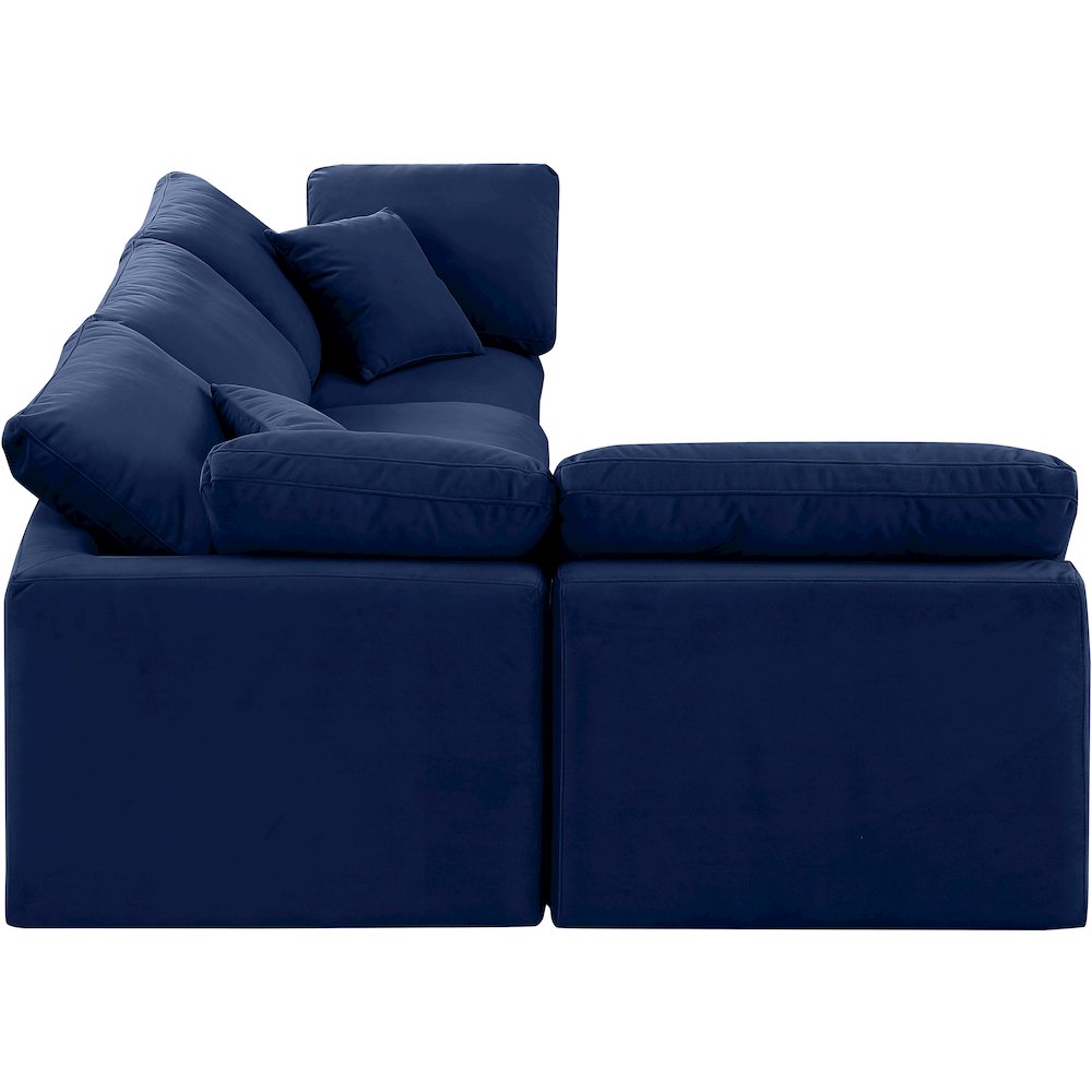 Indulge Navy Velvet Modular Sectional