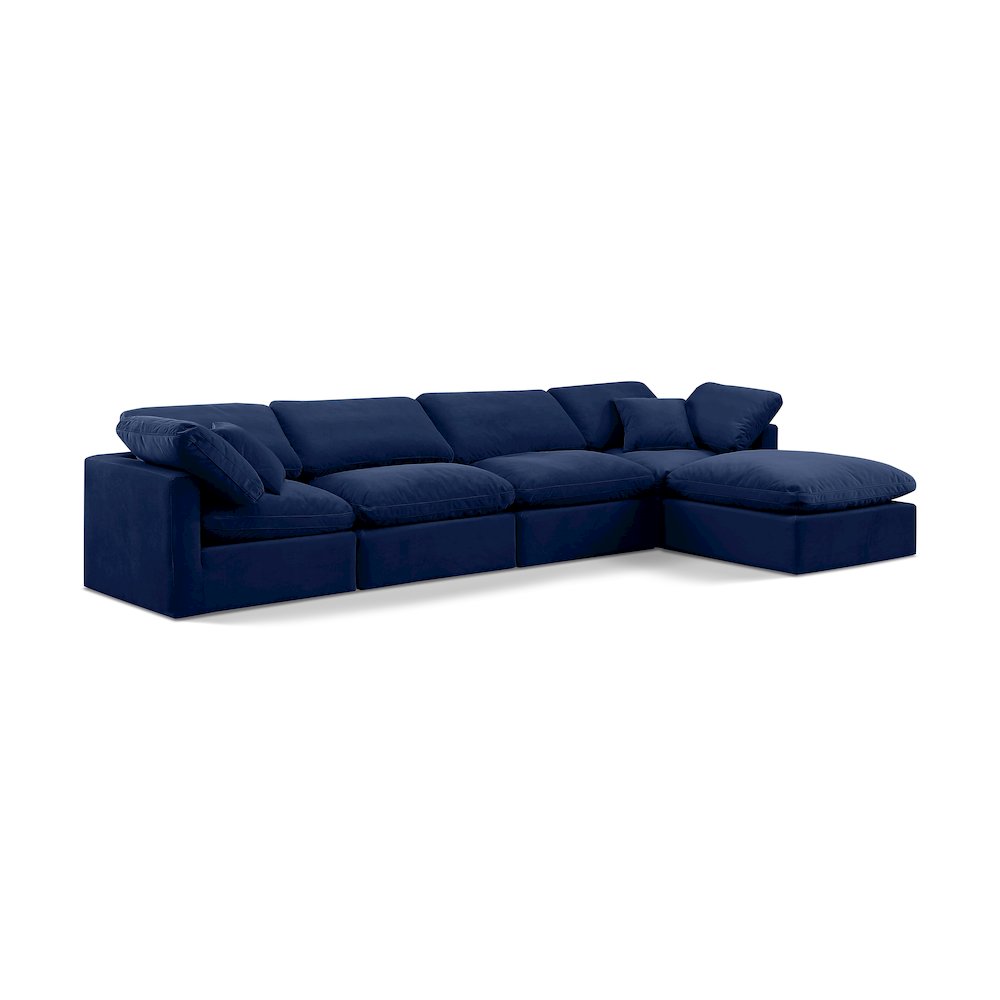 Indulge Navy Velvet Modular Sectional
