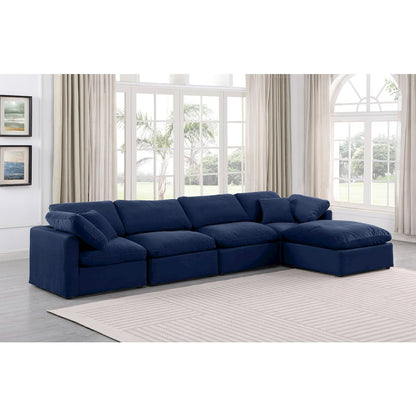 Indulge Navy Velvet Modular Sectional