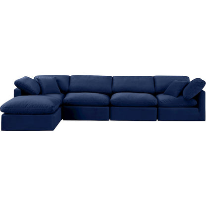 Indulge Navy Velvet Modular Sectional