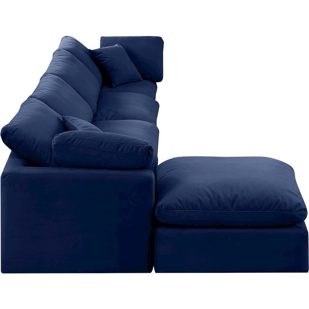 Indulge Navy Velvet Modular Sectional