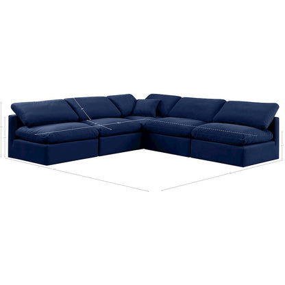 Indulge Navy Velvet Modular Sectional