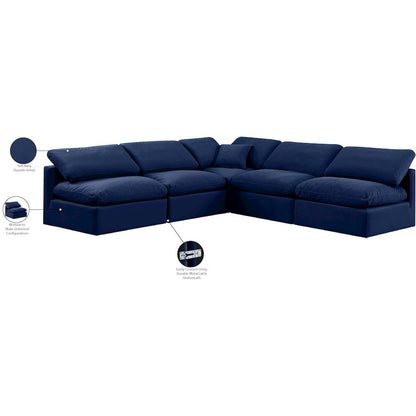 Indulge Navy Velvet Modular Sectional