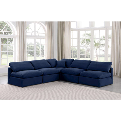 Indulge Navy Velvet Modular Sectional