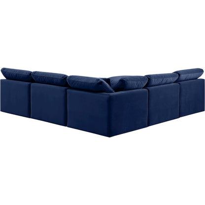 Indulge Navy Velvet Modular Sectional