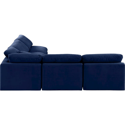 Indulge Navy Velvet Modular Sectional