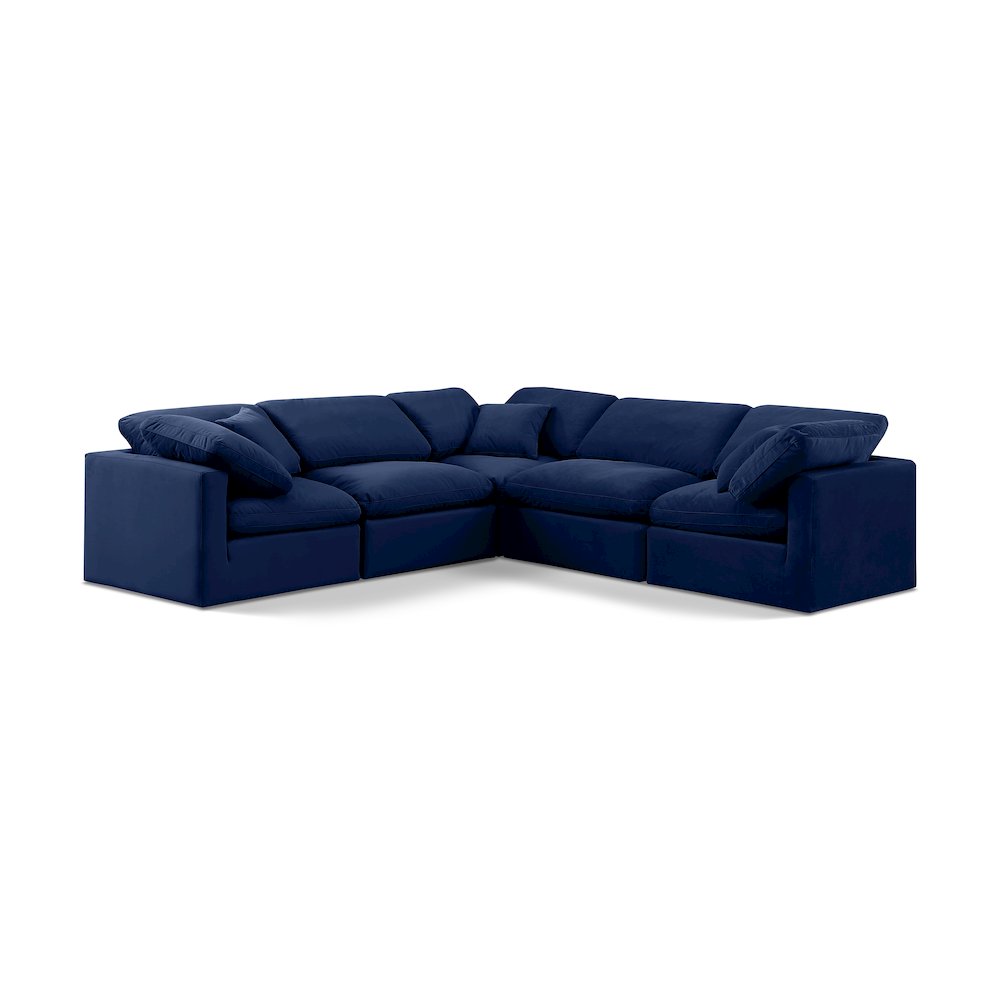 Indulge Navy Velvet Modular Sectional