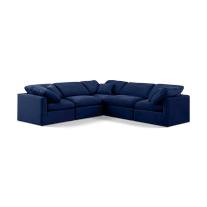 Indulge Navy Velvet Modular Sectional