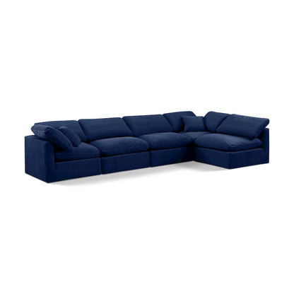 Indulge Navy Velvet Modular Sectional