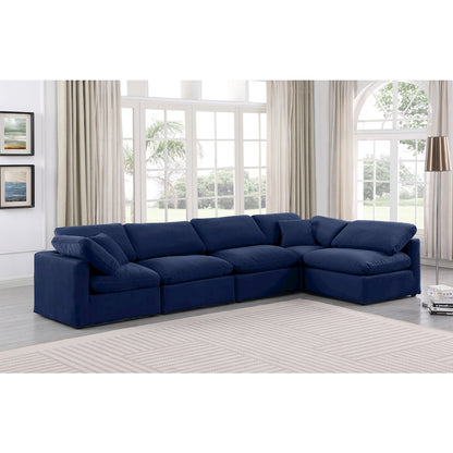 Indulge Navy Velvet Modular Sectional