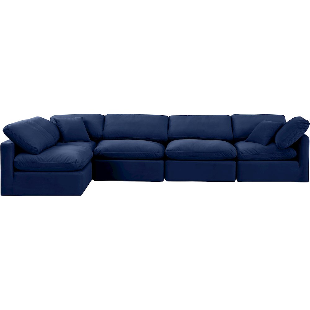Indulge Navy Velvet Modular Sectional