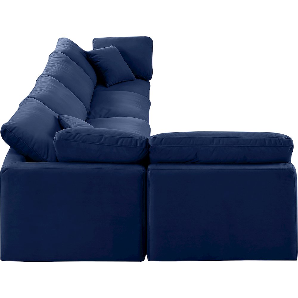 Indulge Navy Velvet Modular Sectional