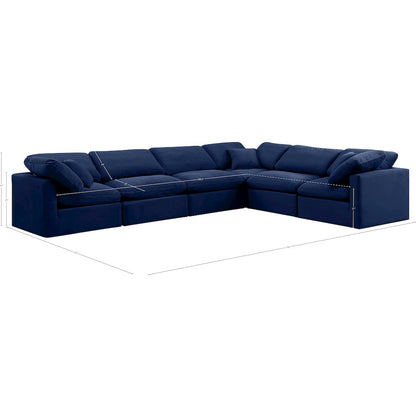 Indulge Navy Velvet Modular Sectional