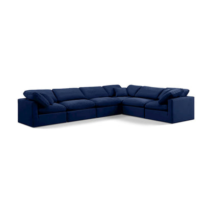 Indulge Navy Velvet Modular Sectional