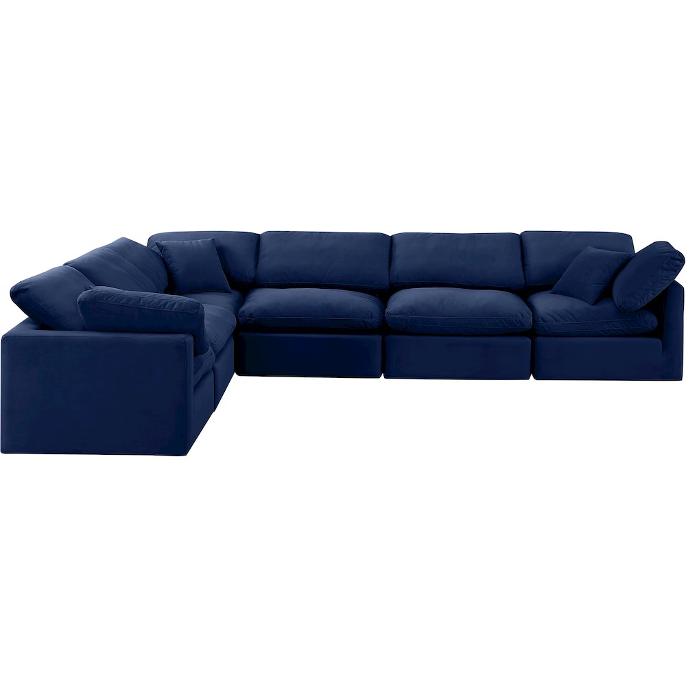 Indulge Navy Velvet Modular Sectional
