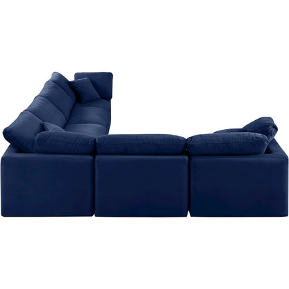Indulge Navy Velvet Modular Sectional