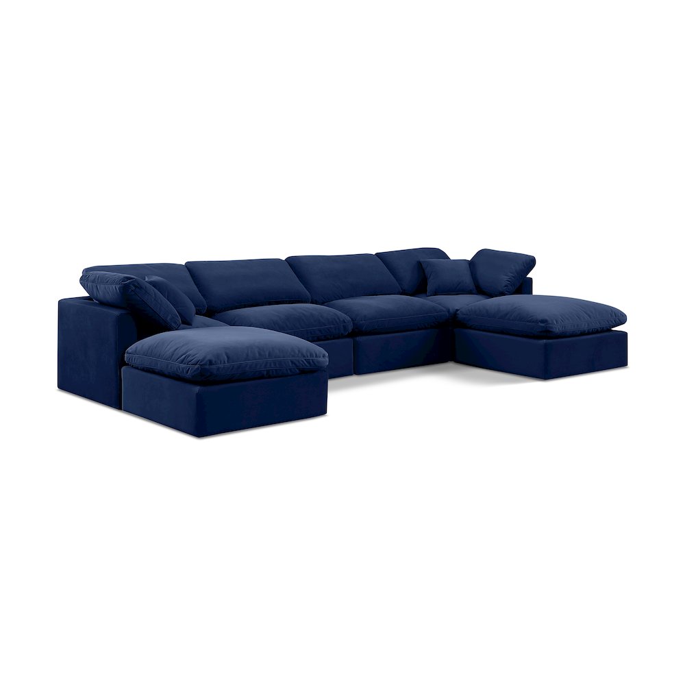 Indulge Navy Velvet Modular Sectional