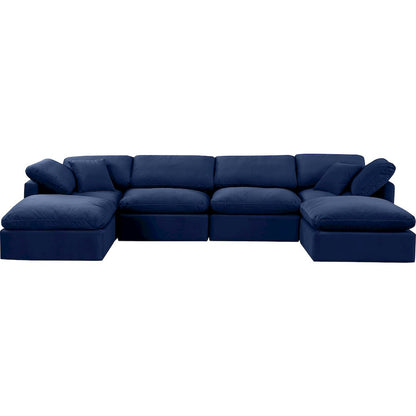 Indulge Navy Velvet Modular Sectional
