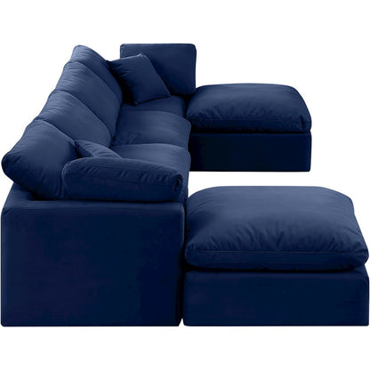 Indulge Navy Velvet Modular Sectional