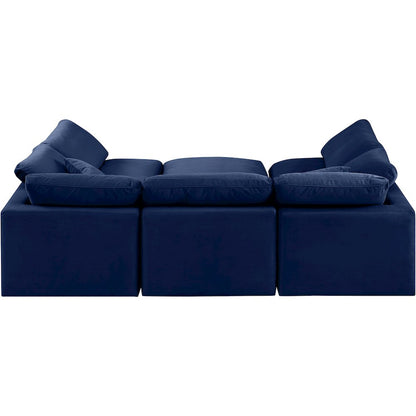 Indulge Navy Velvet Modular Sectional