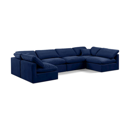 Indulge Navy Velvet Modular Sectional