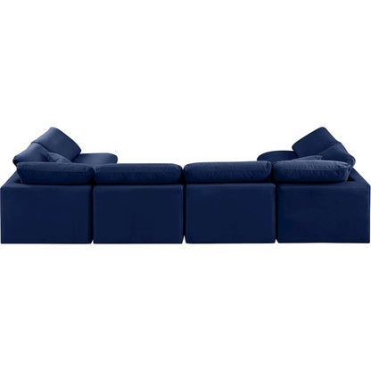 Indulge Navy Velvet Modular Sectional