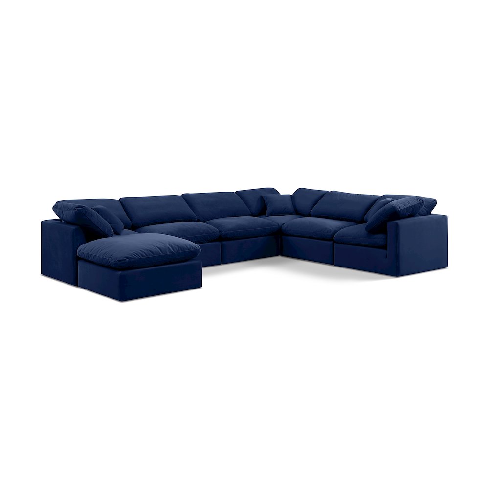 Indulge Navy Velvet Modular Sectional