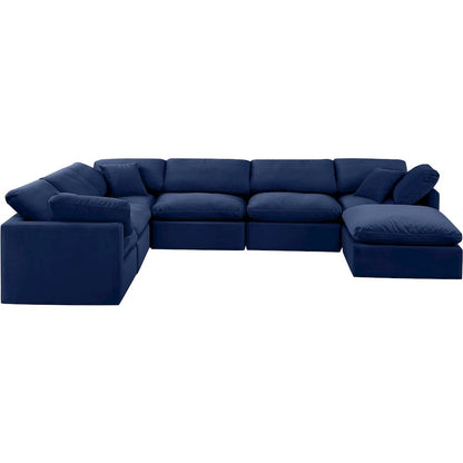 Indulge Navy Velvet Modular Sectional
