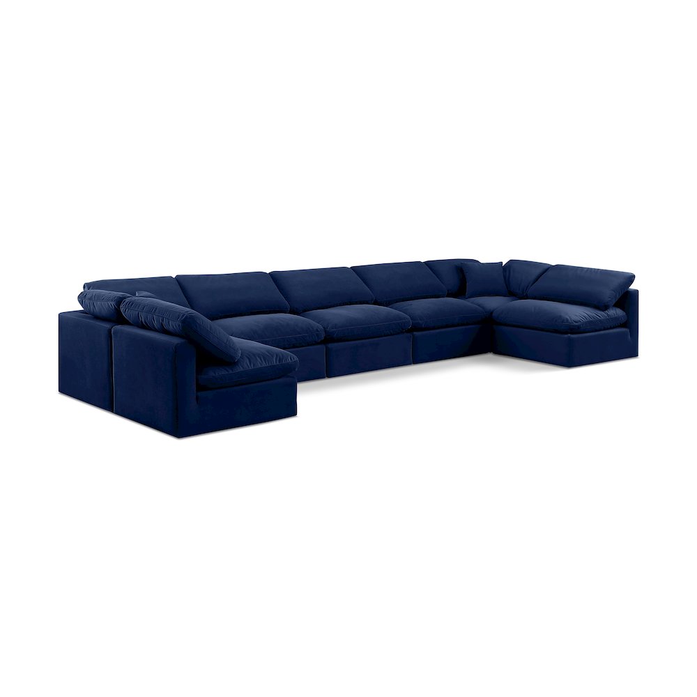 Indulge Navy Velvet Modular Sectional