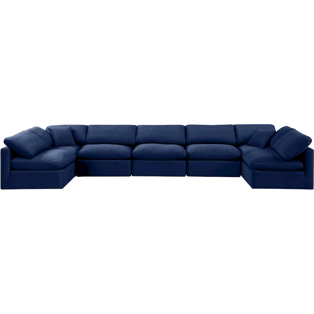 Indulge Navy Velvet Modular Sectional