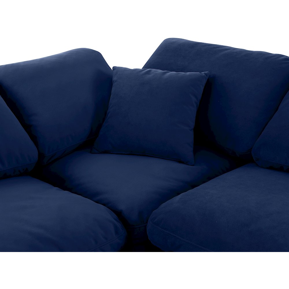 Indulge Navy Velvet Modular Sectional