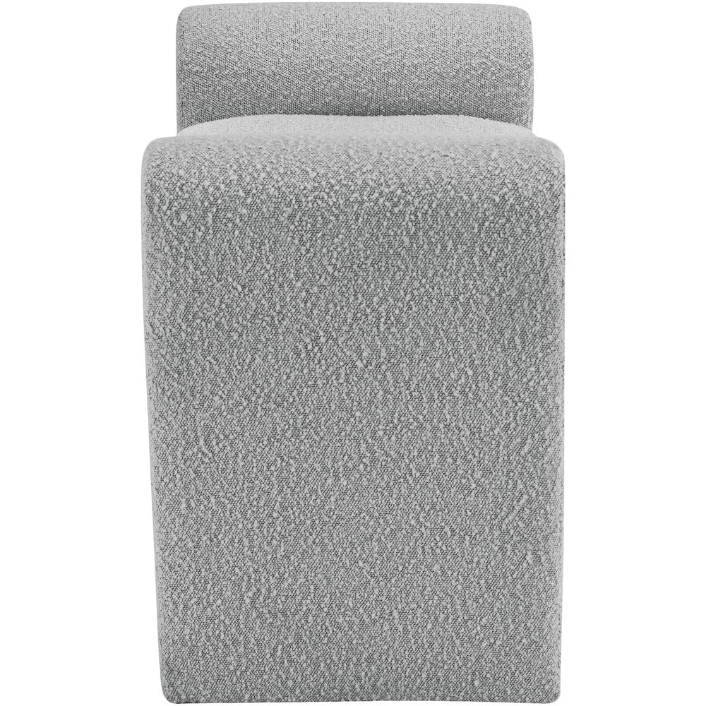 Stylus Grey Boucle Fabric Bench