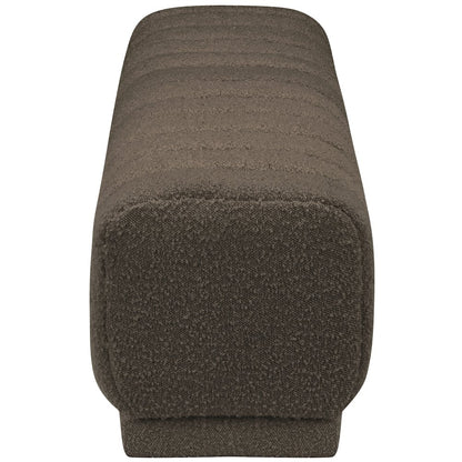 Heathrow Brown Boucle Fabric Ottoman/Bench