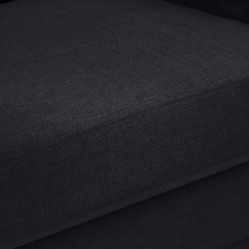 Kimora Black Linen Textured Fabric Chair