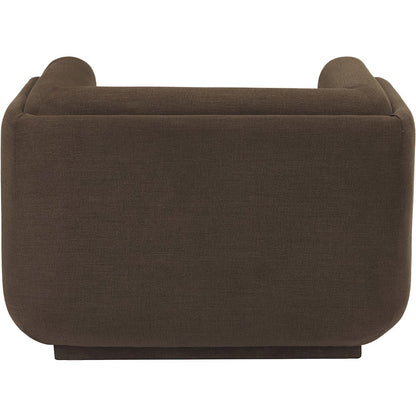 Kimora Brown Linen Textured Fabric Chair