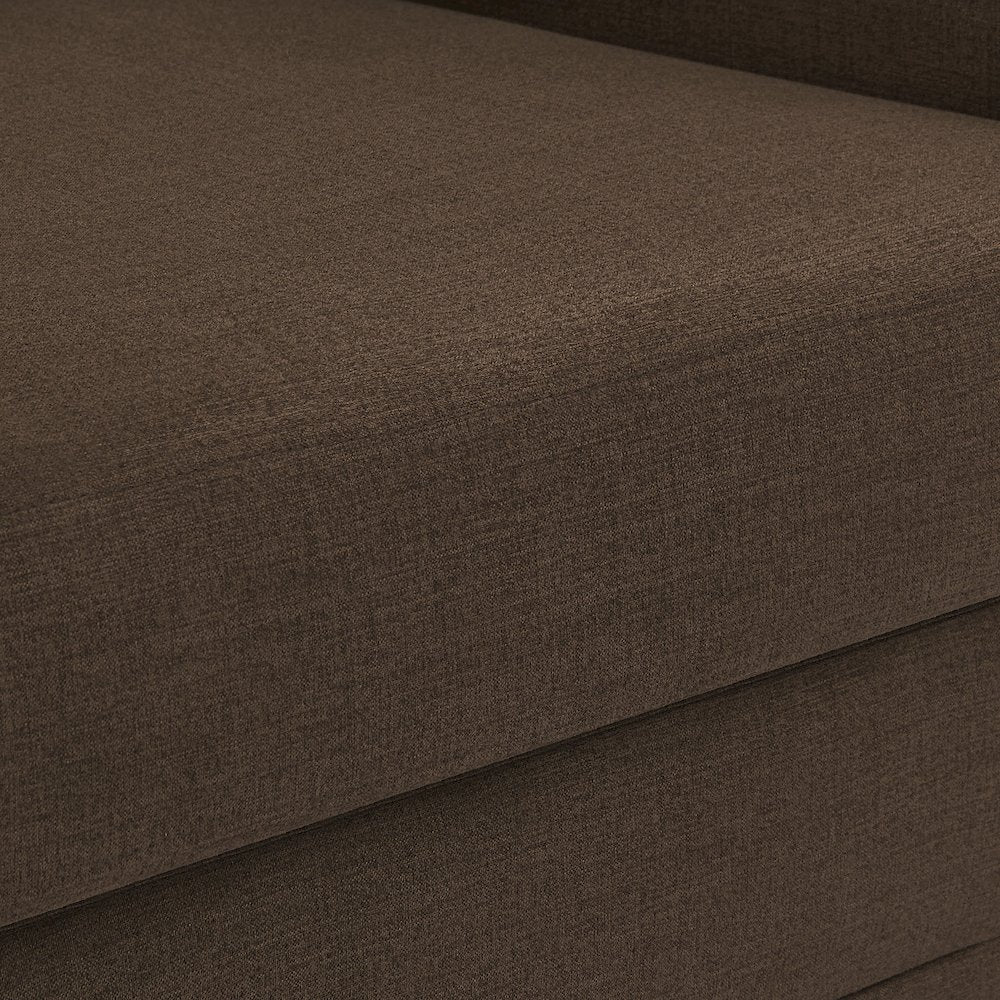Kimora Brown Linen Textured Fabric Chair