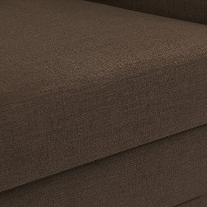 Kimora Brown Linen Textured Fabric Chair