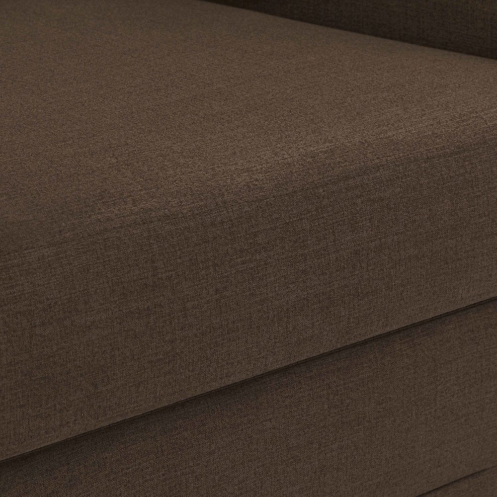 Kimora Brown Linen Textured Fabric Sofa