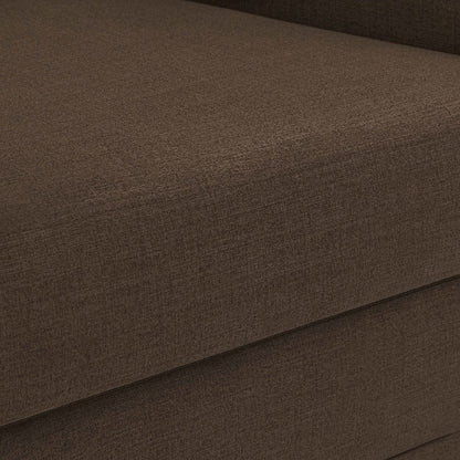 Kimora Brown Linen Textured Fabric Sofa