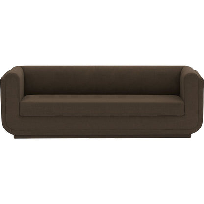 Kimora Brown Linen Textured Fabric Sofa
