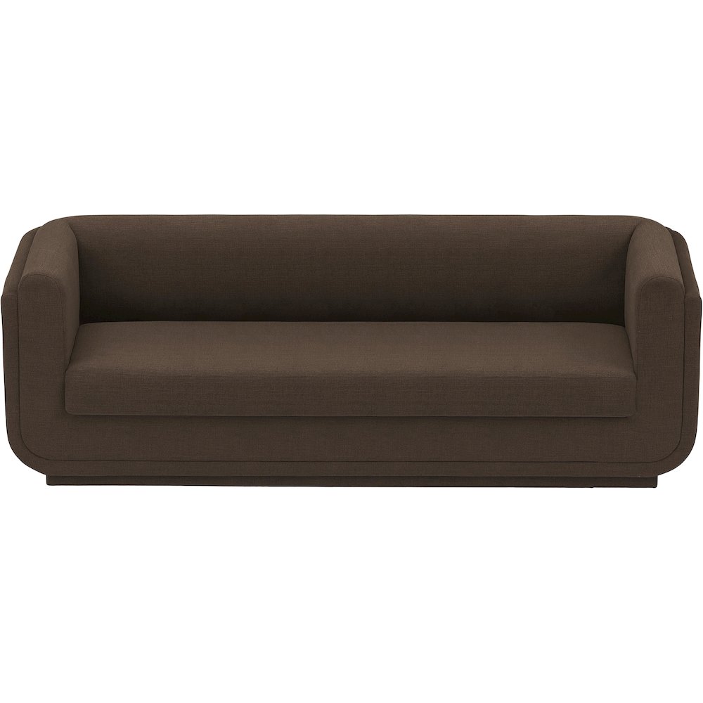 Kimora Brown Linen Textured Fabric Sofa