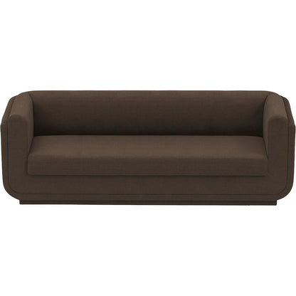 Kimora Brown Linen Textured Fabric Sofa