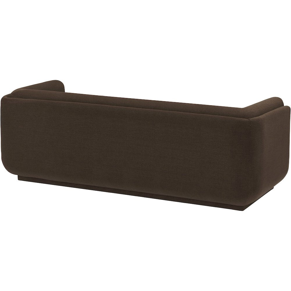 Kimora Brown Linen Textured Fabric Sofa