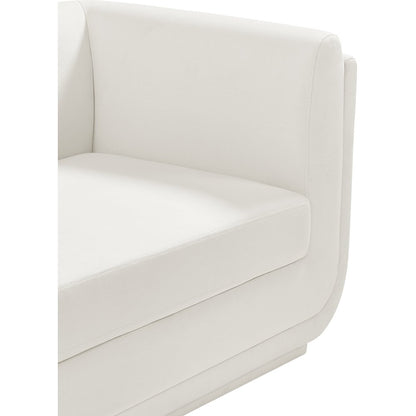Kimora Cream Linen Textured Fabric Chair