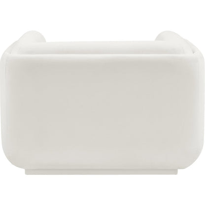Kimora Cream Linen Textured Fabric Chair
